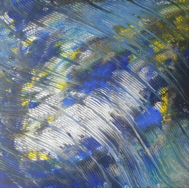 Pintura intitulada "Blau art Landscape…" por Iveta Zaharova (Kārkla), Obras de arte originais, Acrílico