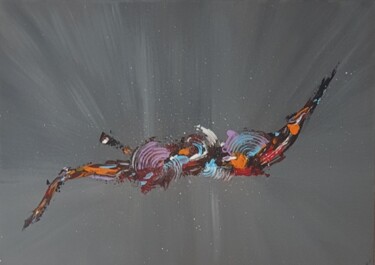 Картина под названием "Grey Abstract Origi…" - Iveta Zaharova (Kārkla), Подлинное произведение искусства, Акрил