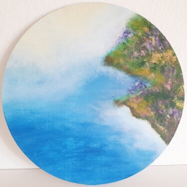 Pintura intitulada "Island Round abstra…" por Iveta Zaharova (Kārkla), Obras de arte originais, Acrílico