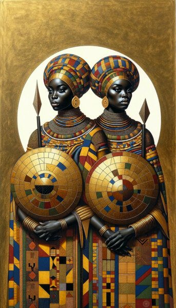 Digital Arts titled "Lune Africaine, Ter…" by Iviha Deidi, Original Artwork, Digital Painting