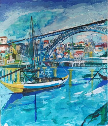 Peinture intitulée "Porto de D. Luis I" par Ivo Antunes, Œuvre d'art originale, Acrylique Monté sur Châssis en bois