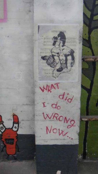 Painting titled "What did I do wrong…" by Iza Zaro, Original Artwork