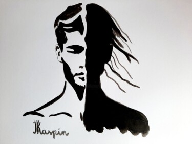 Drawing titled "Symphony of the Soul" by J. Kaspin, Original Artwork, Ink