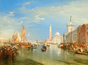 Peinture intitulée "Venise - La Dogana…" par J. M. W. Turner, Œuvre d'art originale, Huile