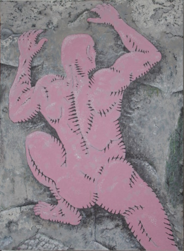 Ζωγραφική με τίτλο "Escalade" από Jorje Muriel Rivedale, Αυθεντικά έργα τέχνης, Ακρυλικό Τοποθετήθηκε στο Ξύλινο πάνελ