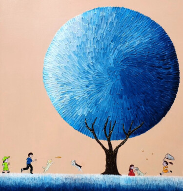 Pintura titulada "Playful Memories" por J. Woko, Obra de arte original, Acrílico
