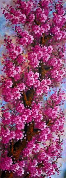 Pintura titulada "Sakura Bloom" por J. Woko, Obra de arte original, Acrílico