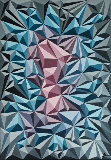 Painting titled "BROKEN DIAMONDS V" by Jacek Bielawski, Original Artwork, Acrylic