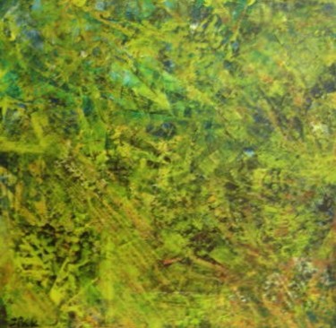 Peinture intitulée "brousse" par Jack, Œuvre d'art originale, Huile
