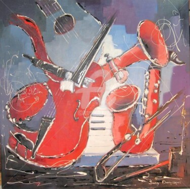 Peinture intitulée "Allez....jouez ...m…" par Jacky Dumergue, Œuvre d'art originale, Huile
