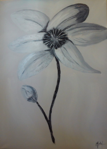 Pintura titulada "noir-et-blanc" por Jacky Monka, Obra de arte original, Oleo