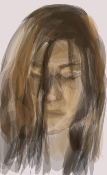 Arts numériques intitulée "Portrait de femme..." par Jacky Patin, Œuvre d'art originale