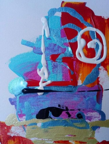 Peinture intitulée "Le bateau..." par Jacky Patin, Œuvre d'art originale, Acrylique