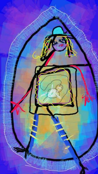 Arte digital titulada "La grossesse..." por Jacky Patin, Obra de arte original, Pintura Digital