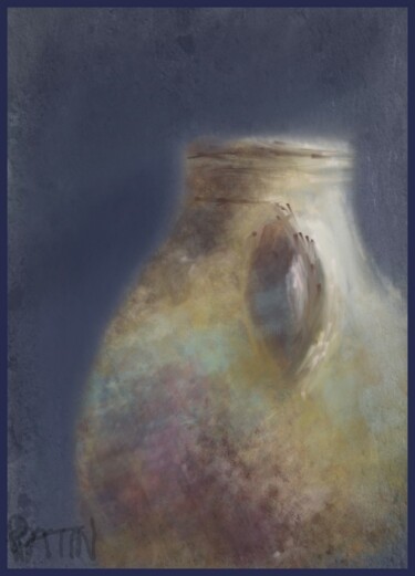 Arte digitale intitolato "La jarre ancienne" da Jacky Patin, Opera d'arte originale, Pittura digitale