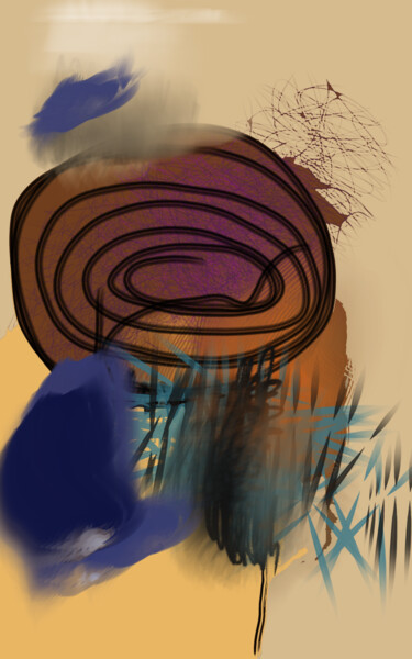 Arts numériques intitulée "Champignon..." par Jacky Patin, Œuvre d'art originale, Peinture numérique