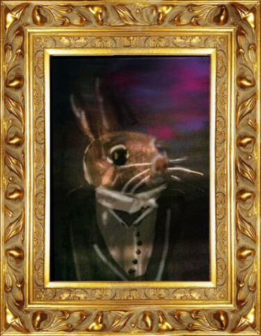 Arte digitale intitolato "Le lapin malin..." da Jacky Patin, Opera d'arte originale, Pittura digitale