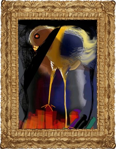 Цифровое искусство под названием "Poussin..." - Jacky Patin, Подлинное произведение искусства, Цифровая живопись