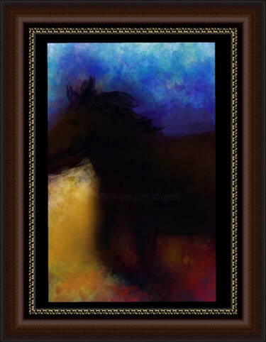 Peinture intitulée "Le grand galop..." par Jacky Patin, Œuvre d'art originale, Peinture numérique