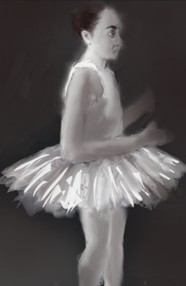 Peinture intitulée "La danseuse classiq…" par Jacky Patin, Œuvre d'art originale, Peinture numérique