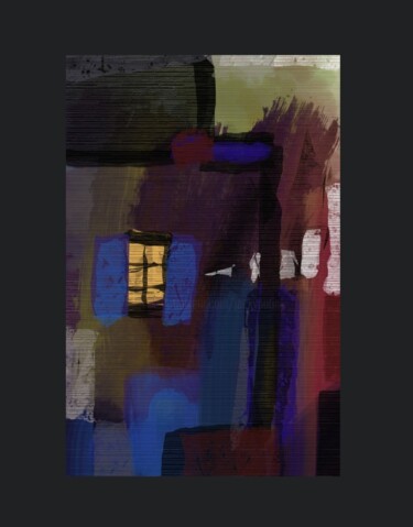 Arte digitale intitolato "La fenêtre "allumée…" da Jacky Patin, Opera d'arte originale, Pittura digitale