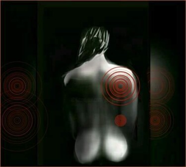 Arts numériques intitulée "nu noir et blanc..." par Jacky Patin, Œuvre d'art originale