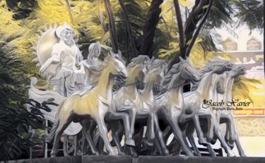 Pintura titulada "Horses change lives…" por Jacob Xavier, Obra de arte original, Fotografía digital