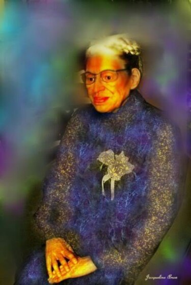 Painting titled "Rosa Parks" by Jacqueline Amos, Original Artwork