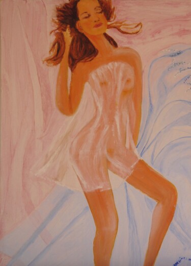 「Emmène moi danser」というタイトルの絵画 Jacqueline Claux (Jaklinclo)によって, オリジナルのアートワーク, オイル