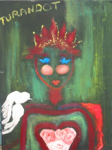 Malerei mit dem Titel "TURANDOT" von Jacqueline Claux (Jaklinclo), Original-Kunstwerk, Öl