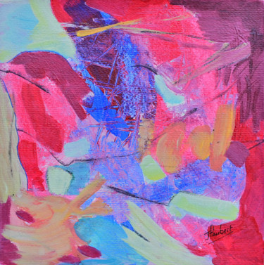 Peinture intitulée "Rouge-gorge" par Jacqueline Faubert, Œuvre d'art originale, Acrylique