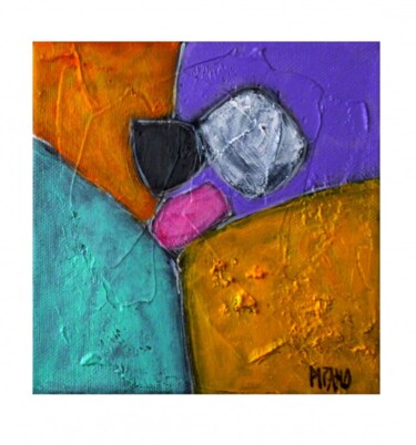 Painting titled "Lune de miel 4 -  E…" by Jacqueline Pizano, Original Artwork, Acrylic Mounted on Wood Stretcher frame