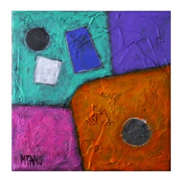 Painting titled "Lune de miel 6 -  E…" by Jacqueline Pizano, Original Artwork, Acrylic Mounted on Wood Stretcher frame