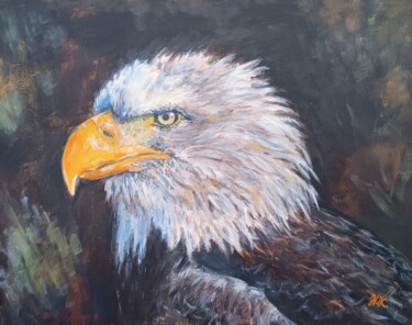 Картина под названием "L'aigle" - Jacqueline Vandrebeck, Подлинное произведение искусства, Акрил Установлен на Деревянная ра…