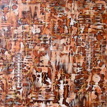 Pintura titulada "Ruissellements de M…" por Jacqueline Morandini, Obra de arte original, Acrílico Montado en Bastidor de cam…