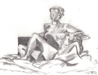 Drawing titled "Seated woman" by Jacqueline Nalett, Original Artwork, Other