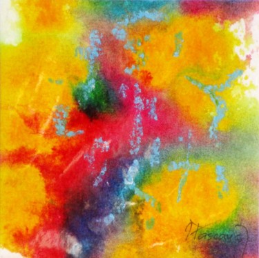 Painting titled "Monotype 10" by Jacqueline Pascaud, Original Artwork, Ink Mounted on Other rigid panel