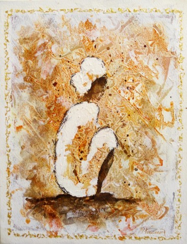 Peinture intitulée "Pélerin de la Paix…" par Jacqueline Pascaud, Œuvre d'art originale, Aquarelle Monté sur Châssis en bois