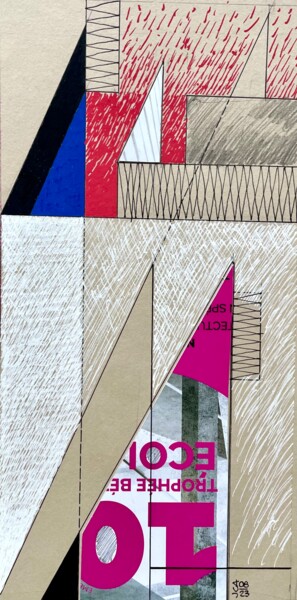 Schilderij getiteld "Archi u_topies. Tri…" door Jacques Colas-Adler, Origineel Kunstwerk, Inkt