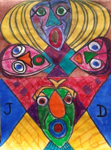 Peinture intitulée "La Chorale" par Jacques Desvaux (JD), Œuvre d'art originale, Acrylique