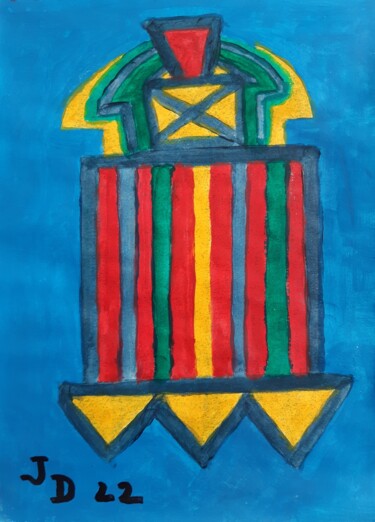 Картина под названием "Le Balconomme 12" - Jacques Desvaux (JD), Подлинное произведение искусства, Акрил