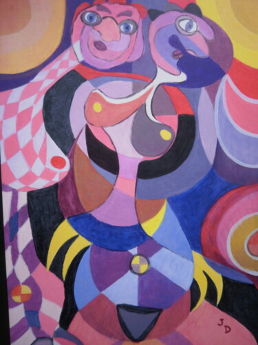 Pintura titulada "La Danse  1" por Jacques Desvaux (JD), Obra de arte original, Acrílico Montado en Cartulina