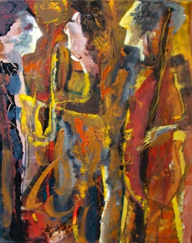 제목이 "RENCONTRE MUSICALE."인 미술작품 Jacques Donneaud로, 원작, 아크릴 나무 들것 프레임에 장착됨