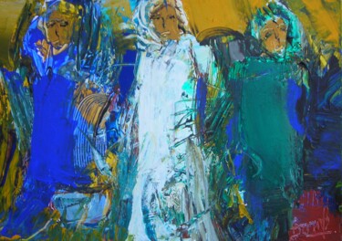 Pittura intitolato "Marocaines" da Jacques Donneaud, Opera d'arte originale, Acrilico