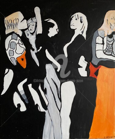 Painting titled "danse" by Jacques Dugois (JAZON), Original Artwork, Acrylic