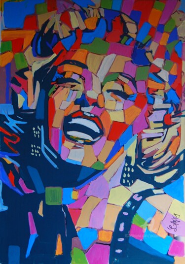 Painting titled "Marilyn Monroe" by Jacques Lacourrege, Original Artwork, Acrylic