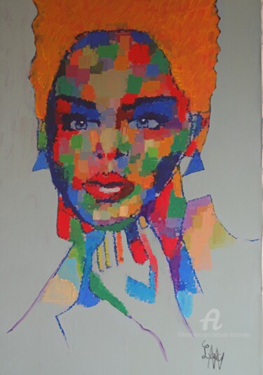 Peinture intitulée "Kim" par Jacques Lacourrege, Œuvre d'art originale, Acrylique