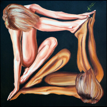 Картина под названием "Reflet" - Jacques Maupas, Подлинное произведение искусства, Масло Установлен на Деревянная рама для н…