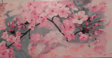 Pittura intitolato "cerisier du japon" da Jacques Pierre Pichon, Opera d'arte originale, Acrilico