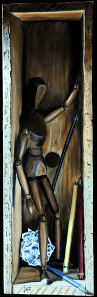 Schilderij getiteld "Mannequin" door Jacques Rochet, Origineel Kunstwerk, Olie